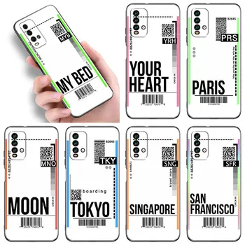 Этикетка Проездного Билета Париж Чехол Для Телефона Xiaomi Redmi Note 5 6 9T K20 K40 K50 Pro 7A 8A 9A 9C 9i 10A 10C A1 S2 TPU Черный Чехол